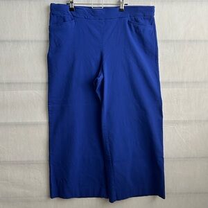 Women’s Chico’s Pants 3R/US 16R Blue Pull On Stretchy Cobalt Blue